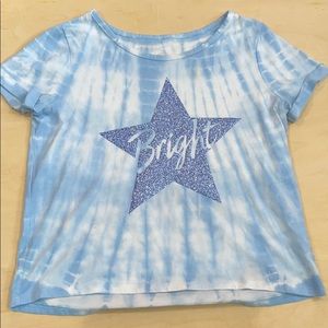 Blue tie-dye top